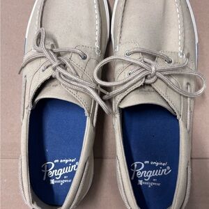 Original Penguin Beige and Blue Boat Shoes